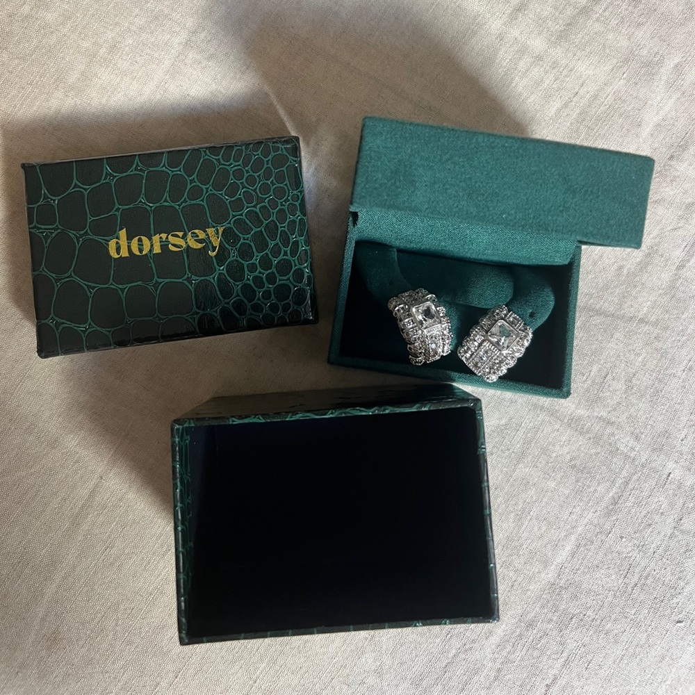 NIB Dorsey Silver Crawford Earrings